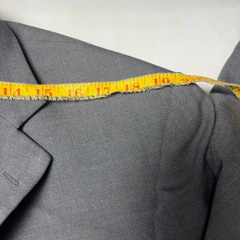 Vtg Nicklaus Dillard's Mens Gray Two Button Blazer Sport Coat Size 42 Regular‎